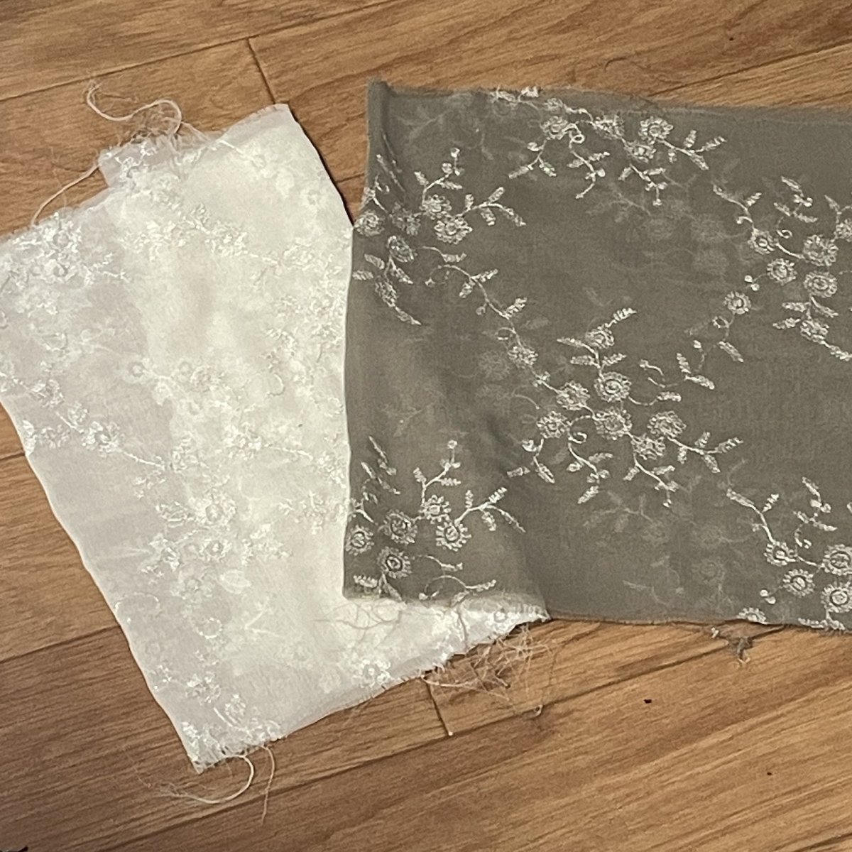 画像3: 【おひとり様1点限り】刺繍レース生地　5枚セット　110円 (3)