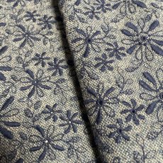 画像1: 【日本製】刺繍レース生地　約25cm×約50cm　花柄刺繍レース　 (1)