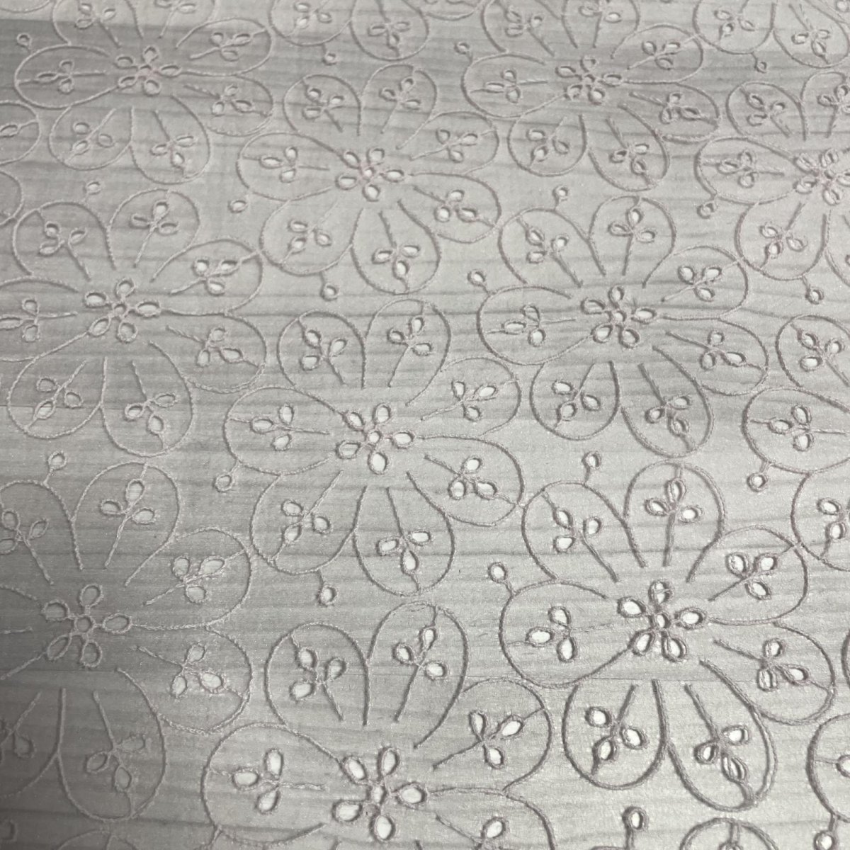 画像3: 【日本製】刺繍レース生地　約24cm×約100cm　ピンクの花柄刺繍レース　 (3)