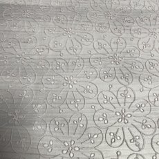 画像3: 【日本製】刺繍レース生地　約24cm×約100cm　ピンクの花柄刺繍レース　 (3)