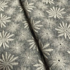 画像1: 【日本製】刺繍レース生地　約25cm×約50cm　花柄刺繍レース　 (1)