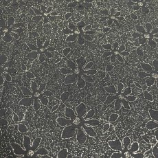 画像5: 【日本製】刺繍レース生地　約25cm×約100cm　ラメ花柄刺繍レース　 (5)