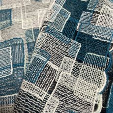 画像4: 【日本製】刺繍レース生地　約24cm×約40cm×2色　スクエア柄刺繍レース　オレンジグリーン (4)