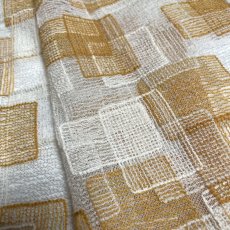 画像2: 【日本製】刺繍レース生地　約24cm×約40cm×2色　スクエア柄刺繍レース　オレンジグリーン (2)