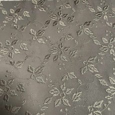 画像3: 【日本製】刺繍レース生地　約25cm×約48cm　葉っぱ柄　ダークブラウン　ジョーゼット (3)