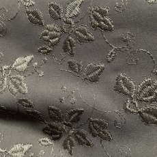 画像5: 【日本製】刺繍レース生地　約25cm×約48cm　葉っぱ柄　ダークブラウン　ジョーゼット (5)