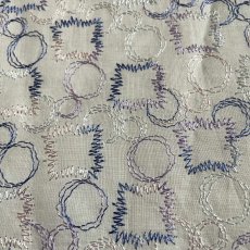 画像5: 【日本製】刺繍レース生地　約25cm×約85cm×2色　白と茶色　〇と◇ (5)