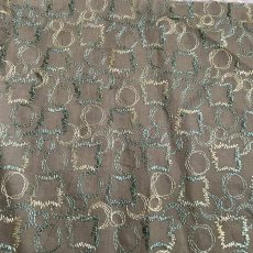 画像3: 【日本製】刺繍レース生地　約25cm×約85cm×2色　白と茶色　〇と◇ (3)