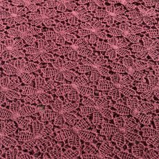 画像6: 刺繍レース生地　約29cm×約40cm　4枚組　大胆な花柄刺繍レース　ワインレッド (6)
