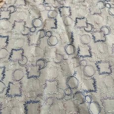 画像4: 【日本製】刺繍レース生地　約25cm×約85cm×2色　白と茶色　〇と◇ (4)