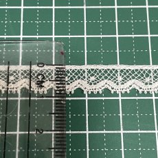 画像3: フランス製綿リバーレース　アイボリー　幅0.9ｃｍ極細ドット柄１ｍ　 (3)