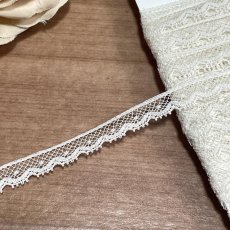画像6: フランス製綿リバーレース　アイボリー　幅0.9ｃｍ極細ドット柄１ｍ　 (6)