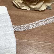 画像5: フランス製リバーレース　ホワイト　幅1.1ｃｍ繊細な小花柄１ｍ (5)