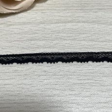 画像5: フランス製綿リバーレース　ブラック　幅0.7ｃｍ極細ドット柄１ｍ　 (5)