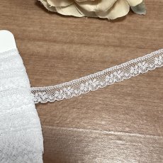 画像6: フランス製リバーレース　ホワイト　幅1.1ｃｍ繊細な小花柄１ｍ (6)