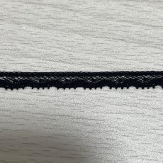 画像4: フランス製綿リバーレース　ブラック　幅0.7ｃｍ極細ドット柄１ｍ　 (4)
