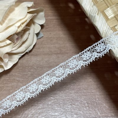 画像3: フランス製リバーレース　オフホワイト　幅1ｃｍ　可愛い小花柄１ｍ