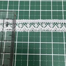 画像3: フランス製リバーレース　ホワイト　幅1.1ｃｍ繊細なスカラのドット柄１ｍ (3)