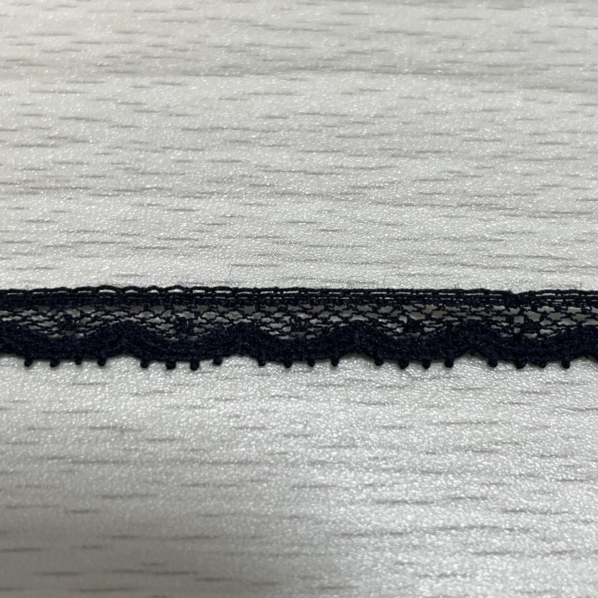画像6: フランス製綿リバーレース　ブラック　幅0.7ｃｍ極細ドット柄１ｍ　 (6)