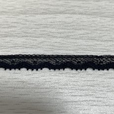画像6: フランス製綿リバーレース　ブラック　幅0.7ｃｍ極細ドット柄１ｍ　 (6)