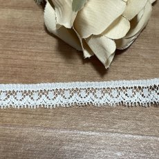 画像6: フランス製リバーレース　ホワイト　幅1.1ｃｍ繊細なスカラのドット柄１ｍ (6)