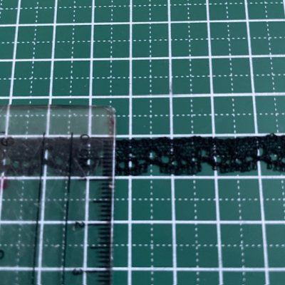 画像1: フランス製綿リバーレース　ブラック　幅0.9ｃｍ極細ヒゲが綺麗なドット柄１ｍ　