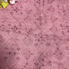 画像9: 【日本製】刺繍レース生地　計175cm　4枚組　きれいな刺繍レース　ローズピンク (9)