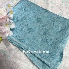 画像3: 【日本製】刺繍レース生地　計165cm　4枚組　きれいな刺繍レース　ターコイズブルー (3)