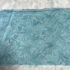 画像7: 【日本製】刺繍レース生地　計165cm　4枚組　きれいな刺繍レース　ターコイズブルー (7)