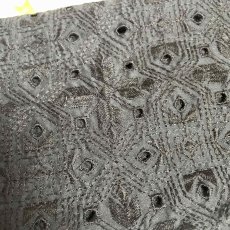 画像9: 【日本製】刺繍レース生地　計165cm　4枚組　きれいな刺繍レース　ブラック (9)