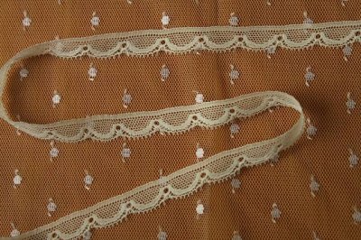 画像3: リバーレース　オフホワイト　幅1.2cm風合いの美しいスカラ　５ｍ！ふちどりレース