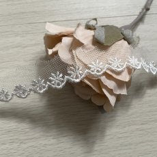 画像5: 【高品質な日本製】3ｍ巻！幅2ｃｍ小花柄チュールレース　アイボリーホワイト　ドール服に (5)