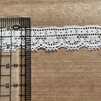 画像1: リバーレース　ホワイト　繊細で複雑なデザイン　幅1.4cm　1m　縁取りレース