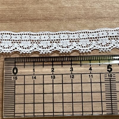 画像2: リバーレース　ホワイト　繊細で複雑なデザイン　幅1.4cm　1m　縁取りレース