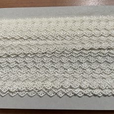 画像7: 【高品質な日本製】3ｍ巻！幅2ｃｍ小花柄チュールレース　アイボリーホワイト　ドール服に (7)