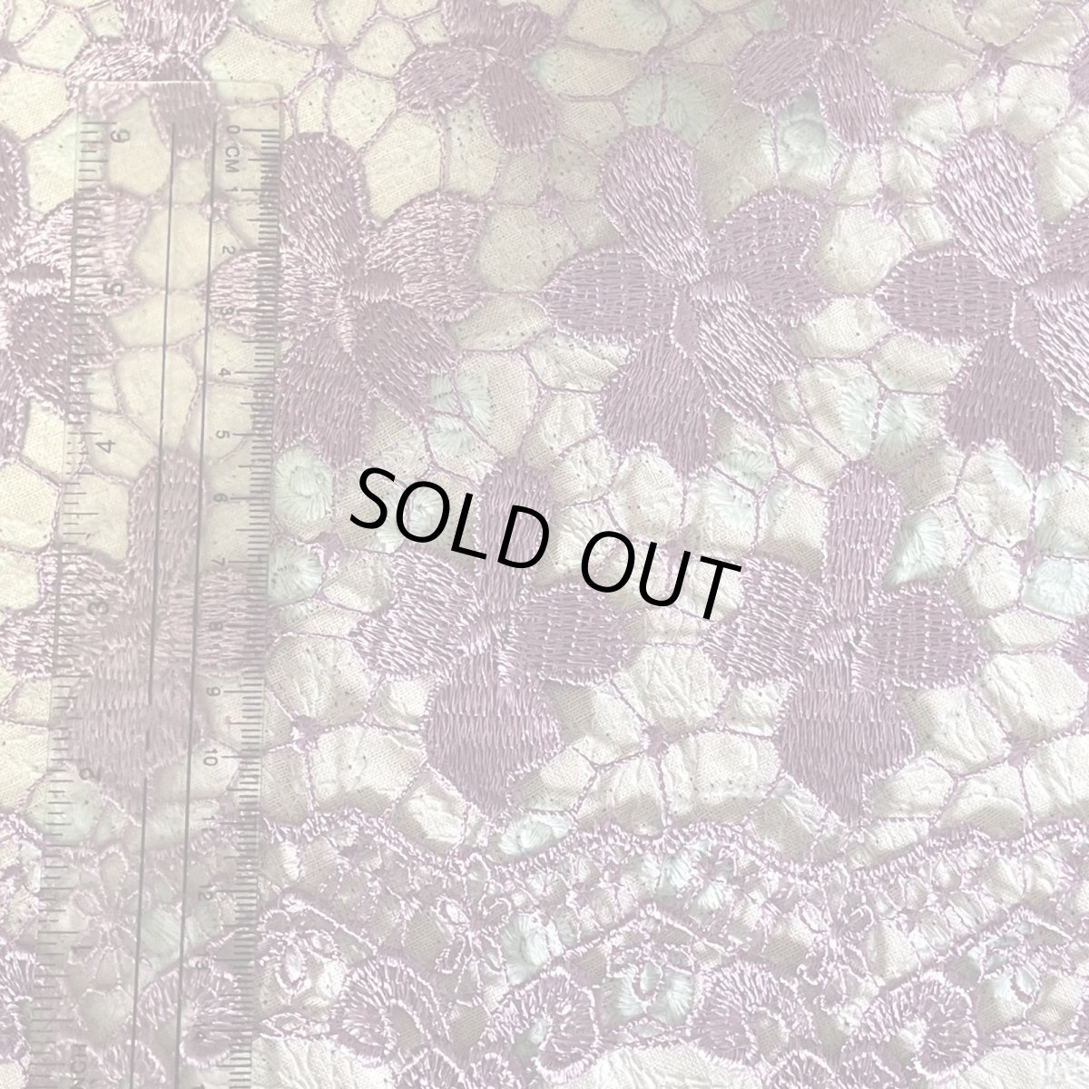 画像5: 【日本製】高貴な輝きのパープル・ケミカルフラワーレース幅45cm×1.2m (5)