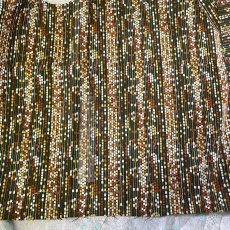 画像4: 【日本製】刺繍レース生地　約40cm×約1ｍ　カラフルドット柄深緑刺繍生地 (4)