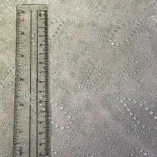 画像2: 刺繍レース生地　約30cm×約60cm　銀糸を使ったペーズリー刺しゅう　上品なピンク (2)