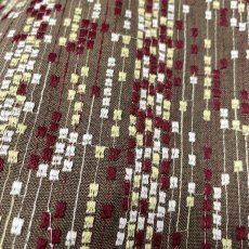 画像5: 【日本製】刺繍レース生地　約35cm×約1.3ｍ　カラフルドット柄ブラウン刺繍生地 (5)