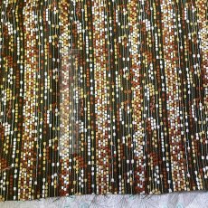 画像3: 【日本製】刺繍レース生地　約40cm×約1ｍ　カラフルドット柄深緑刺繍生地 (3)