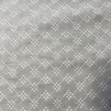 画像3: 【高品質な日本製】約幅110ｃｍ！広幅綿レース　ひし形ドット柄オフホワイト　5m (3)