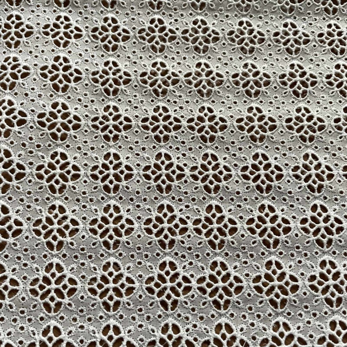 画像3: 【高品質な日本製】約幅110ｃｍ！広幅綿レース　車輪柄オフホワイト　1.7m (3)