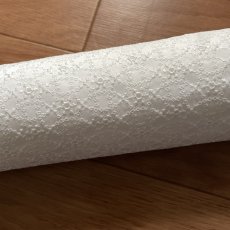 画像1: 【高品質な日本製】約幅110ｃｍ！広幅綿レース　小花柄オフホワイト　3.5m (1)