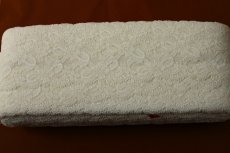 画像1: 【15%off】リバーストレッチレース　オフホワイト　53ｍ!幅5.9cmリボン柄 (1)