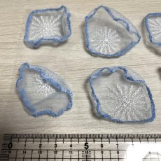 画像6: ８枚セット！幅4ｃｍふわふわお花のモチーフ　ブルー (6)