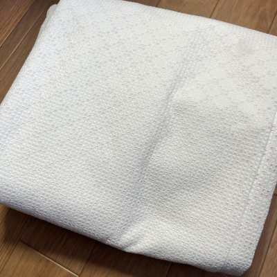 画像3: 【高品質な日本製】約幅110ｃｍ！広幅綿レース　スクエア柄オフホワイト　4.4m