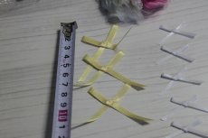 画像3: 【1点限り】8個セット！幅3.5cmリボンモチーフ　イエローとホワイト　ハンドメイドに (3)
