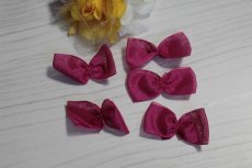 画像1: 【1点限り】5個セット！幅4cmリボンモチーフ　濃いピンク　ハンドメイドに (1)
