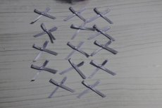 画像1: 【1点限り】16個セット！幅3.5cmリボンモチーフ　グレーパープル　ハンドメイドに (1)