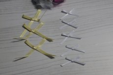 画像1: 【1点限り】8個セット！幅3.5cmリボンモチーフ　イエローとホワイト　ハンドメイドに (1)